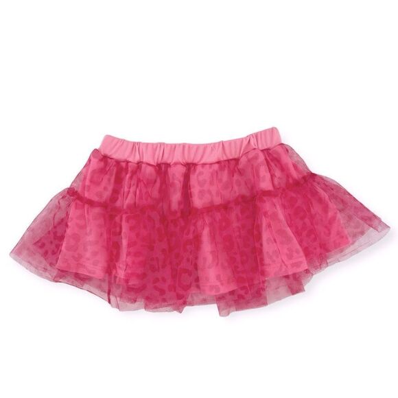 Disney Baby Girl’s Pink Leopard Print Pull-On Tulle Skirt 0-3 Months - Picture 1 of 10